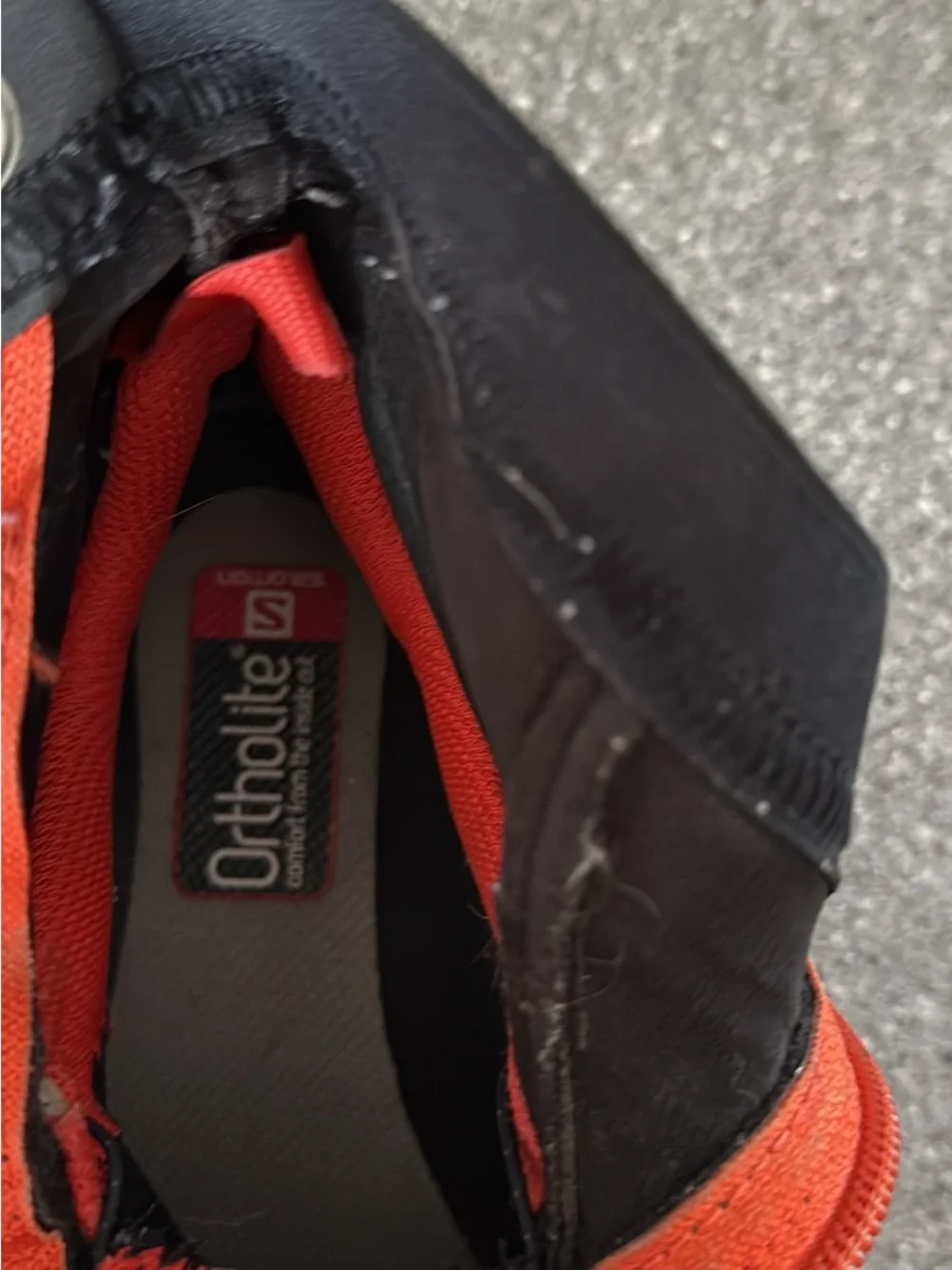 Salomon Men's Black and Red Trail Sneakers